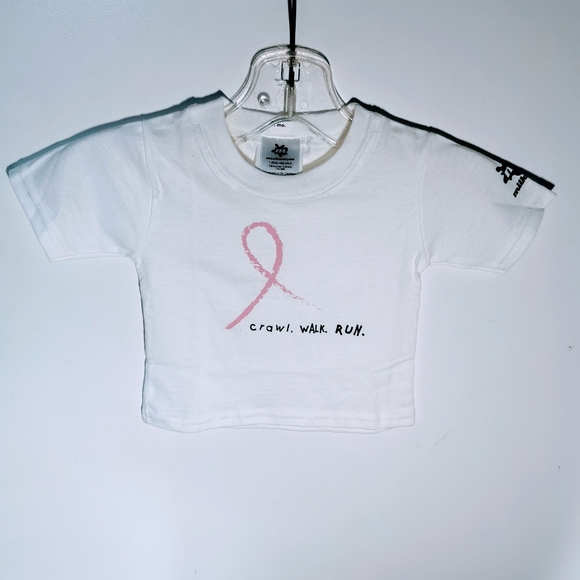 MILK FACTORY DESIGNS | Pink Ribbon Tee | crawl. WALK. RUN. - Picture 9 of 9